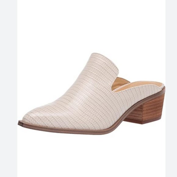 CHINESE LAUNDRY Cream Leather Pointed Heeled Mules - Picture 1 of 7